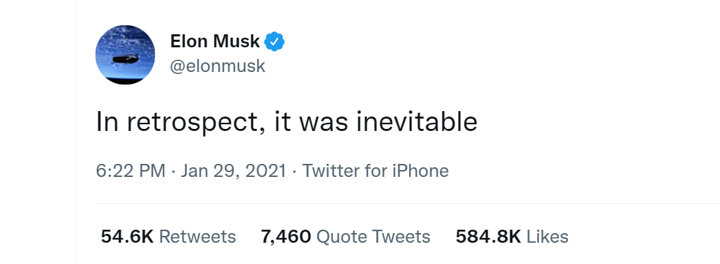blog image - screenshot of Elon Musk tweet