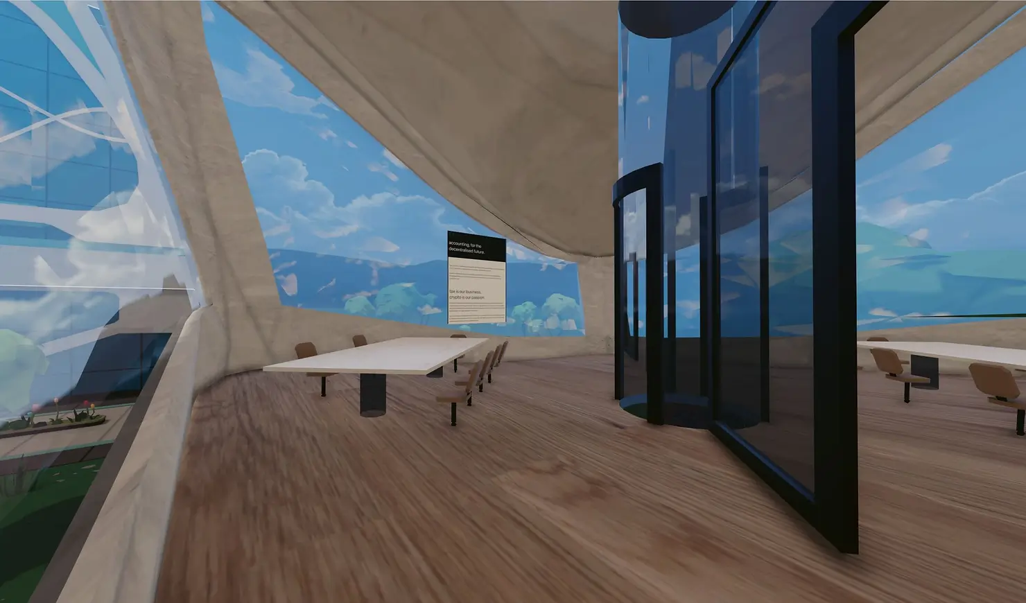 blog image - screenshot of Tax On Chain office in Decentraland