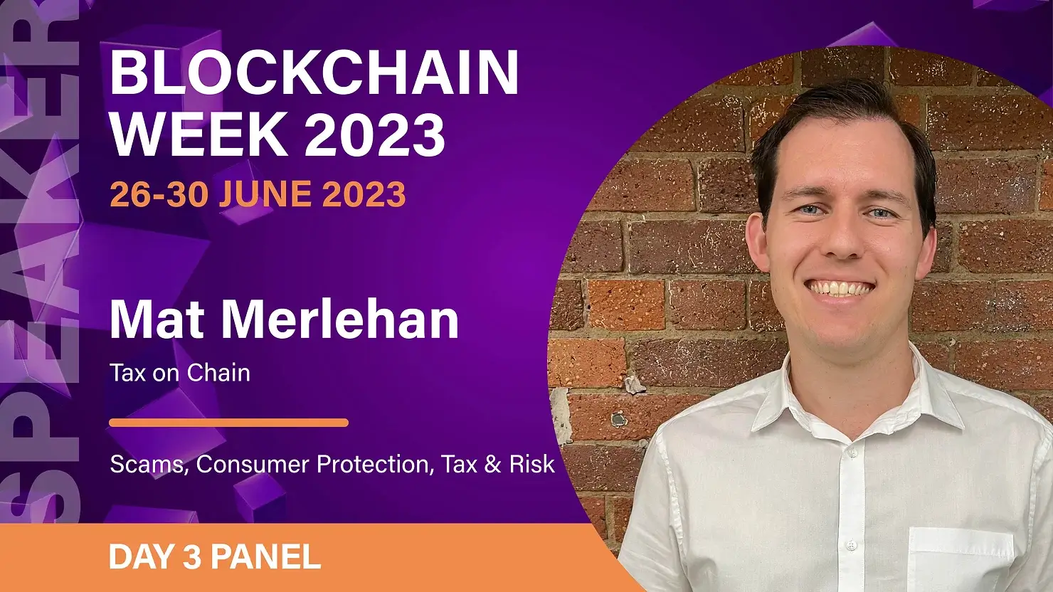 blog image - banner for blockchain week 2023 on June 26th until June 30th, 2023.